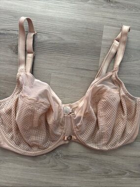 Chantelle Belle Plunge Spacer Bra Light Blush Sheer Underwire Bra